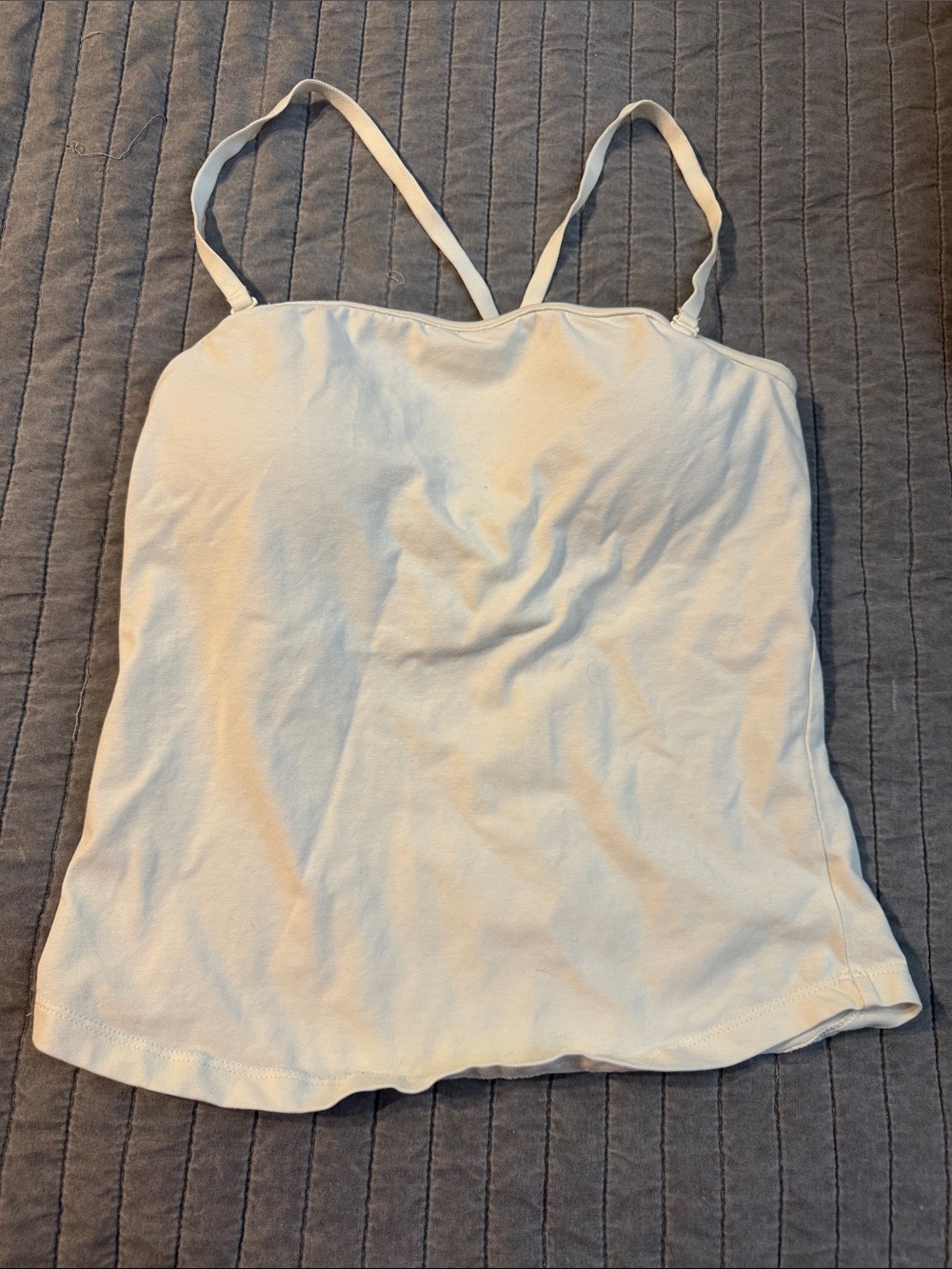 Athletic Works White Spaghetti-Strap Camisole